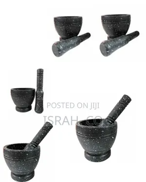Spice Grinding Granite Mortar And Pestle-black