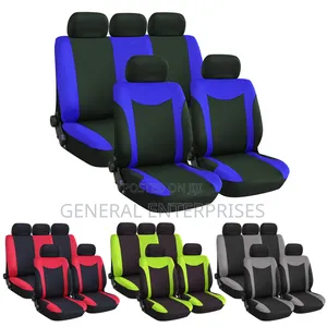 Set of Universal Black Car Seat Covers Designed to Fit Most Vehicles.