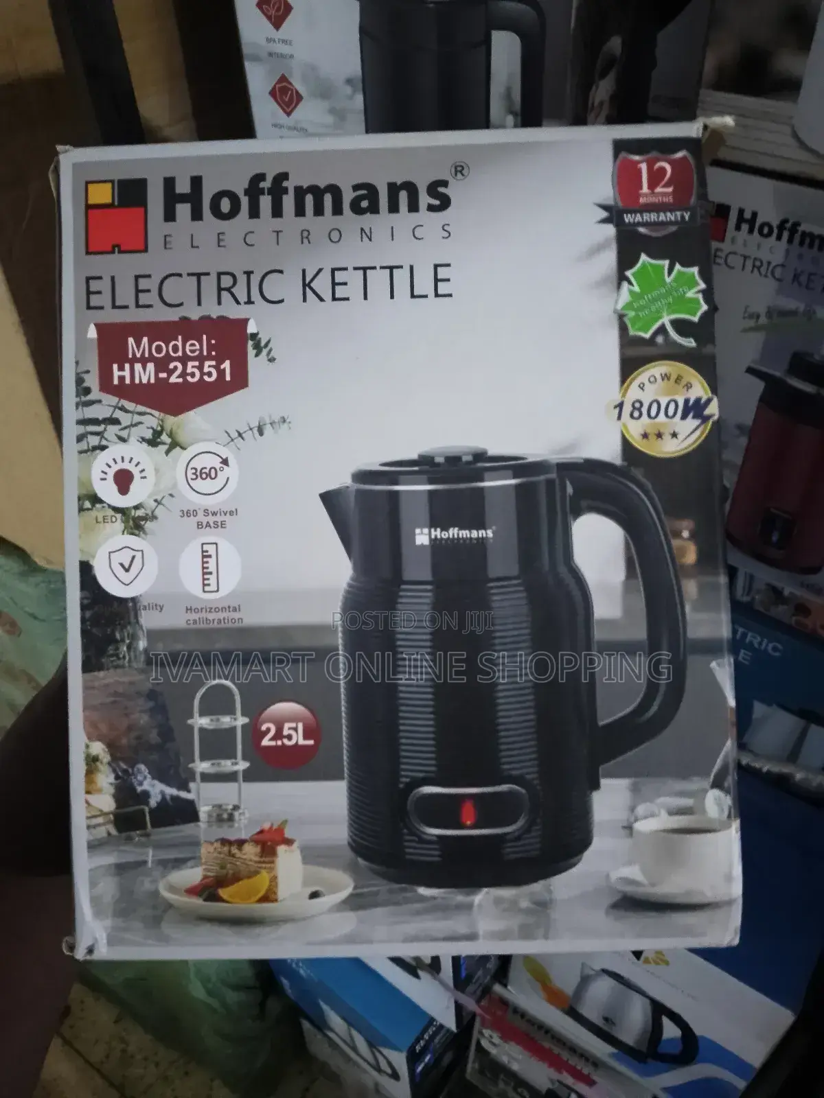 Hoffmans 2.5 L Electric Kettle ( Hm-2551) - Led Display