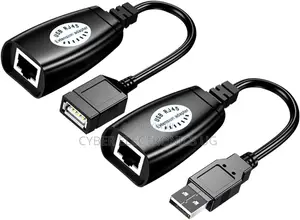 Usb Extension to Rj45 Adapter Lan Adapter Over Cat5/ Cat5e/ Cat6 Cable