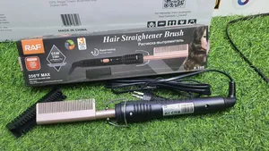2 In 1 Hot Comb Temperature Adjustable Hair Straightener Brush