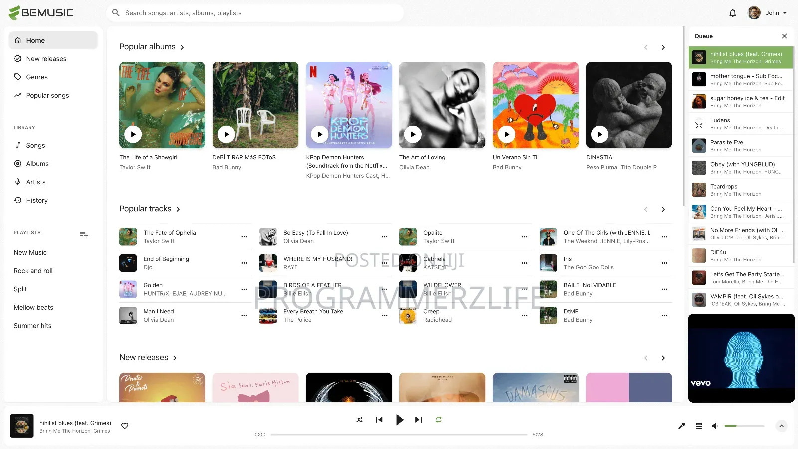 Musician Website Portal
