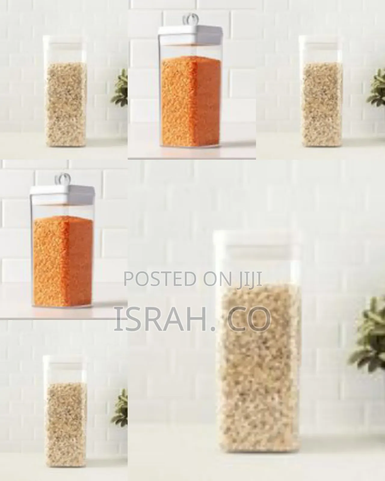 3.1 Liter Twist 'N Lock Airtight Square Plastic Canister With Ring