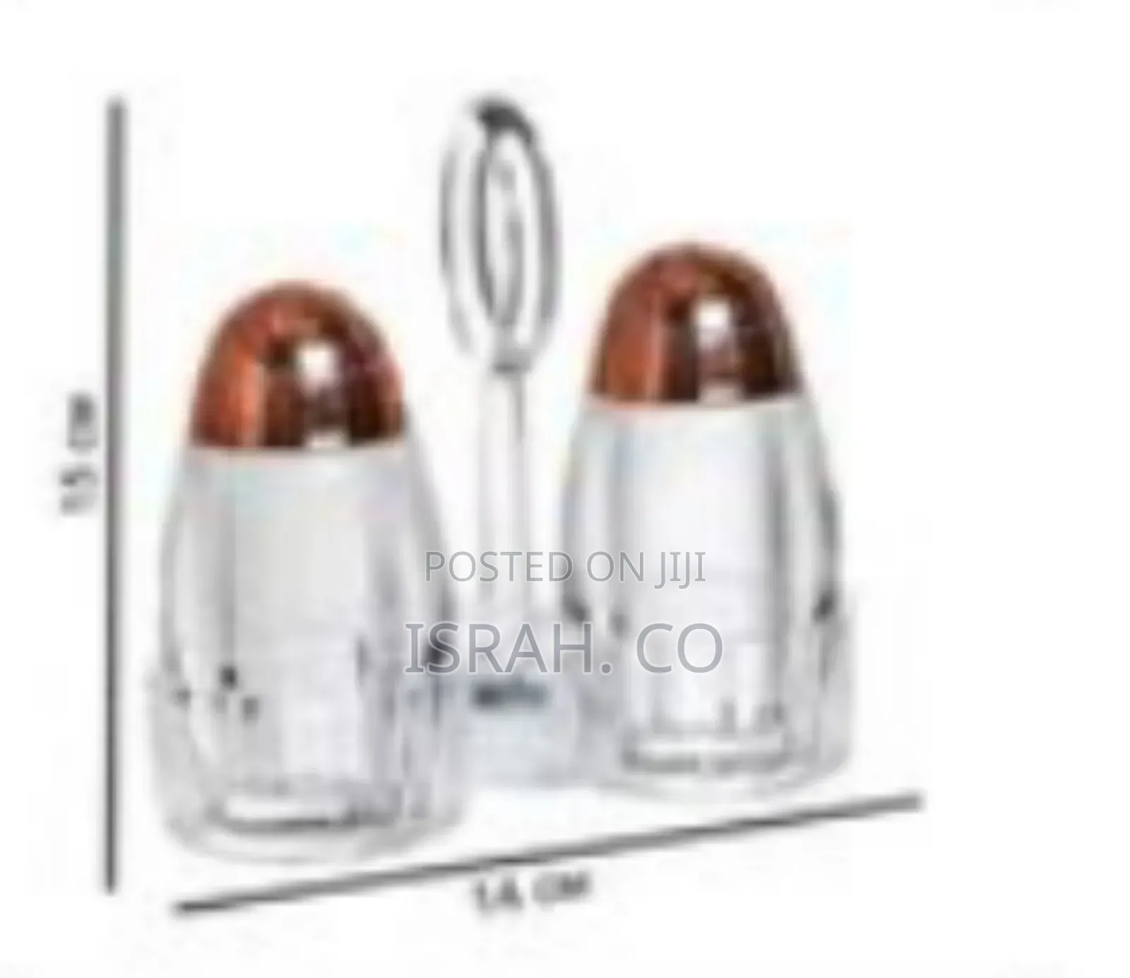 Acrylic Salt and Pepper Shakers Set With Tray for Dining Table Used