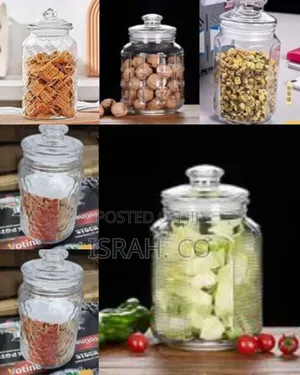 1500 Ml Kitchen Clear Glass Food Storage Pop Jars