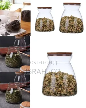 Transparent Kitchen Sealed Glass Food Coffee Sugar Storage Jar