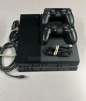 Sony Playstation 4 500gb Jetblack Console- Two Controllers and Cables
