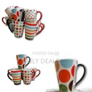 6-Piece Multicolor Ceramic Coffee Tea Cups