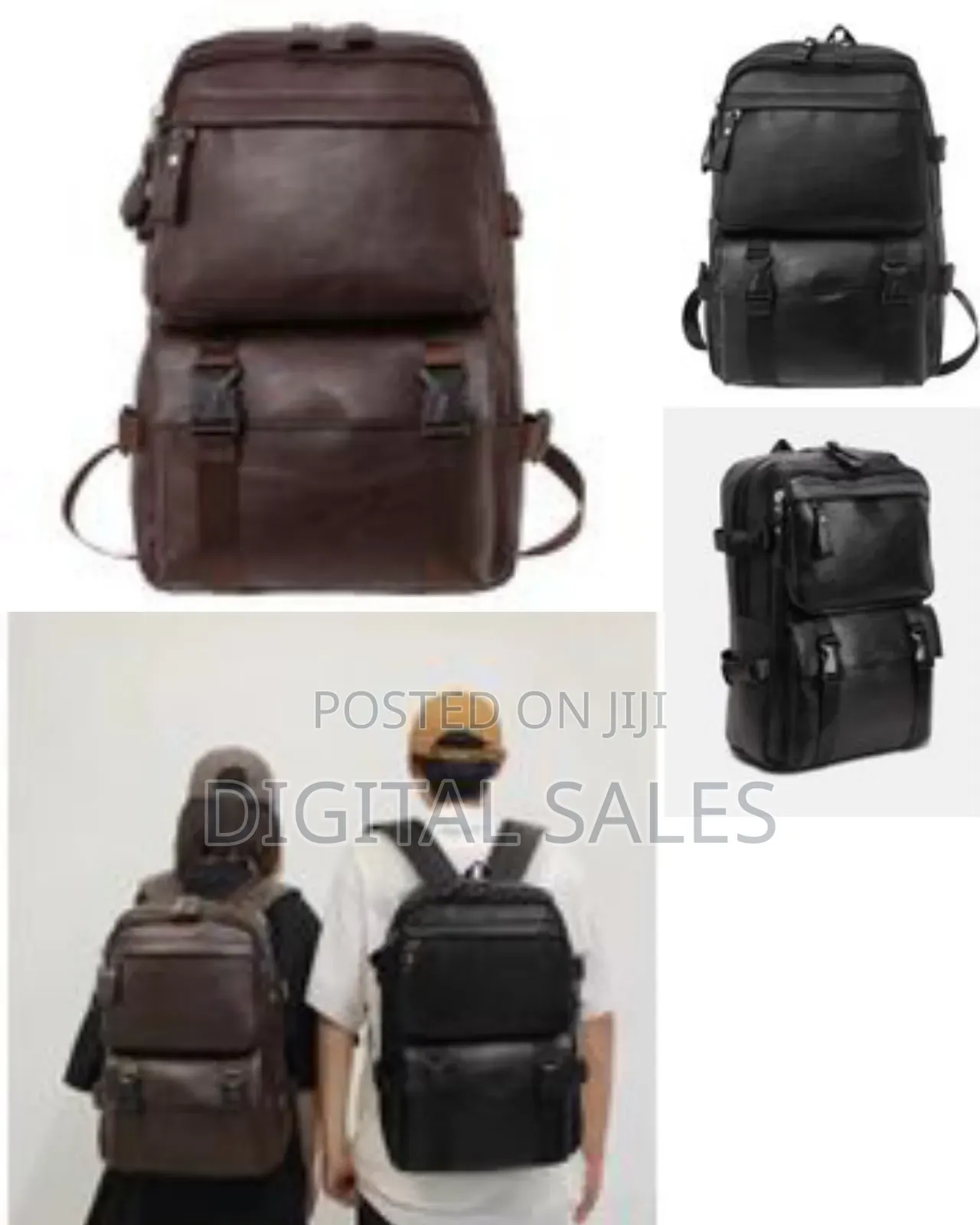 Backpack Soft Leather for Men, High-Quality Luxury Designer Casual