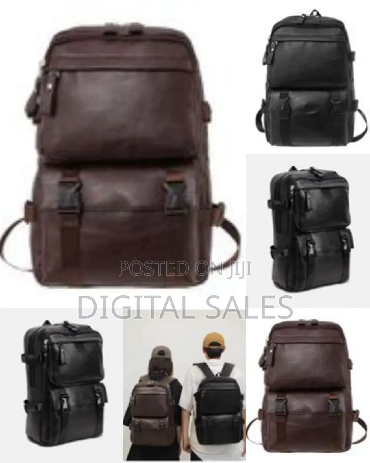 Backpack Soft Leather for Men, High-Quality Luxury Designer Casual