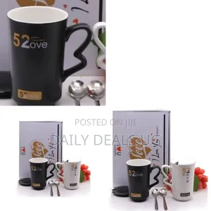 2-Piece 52ove Ceramic Breakfast Tea Cup Gift Set for Couples