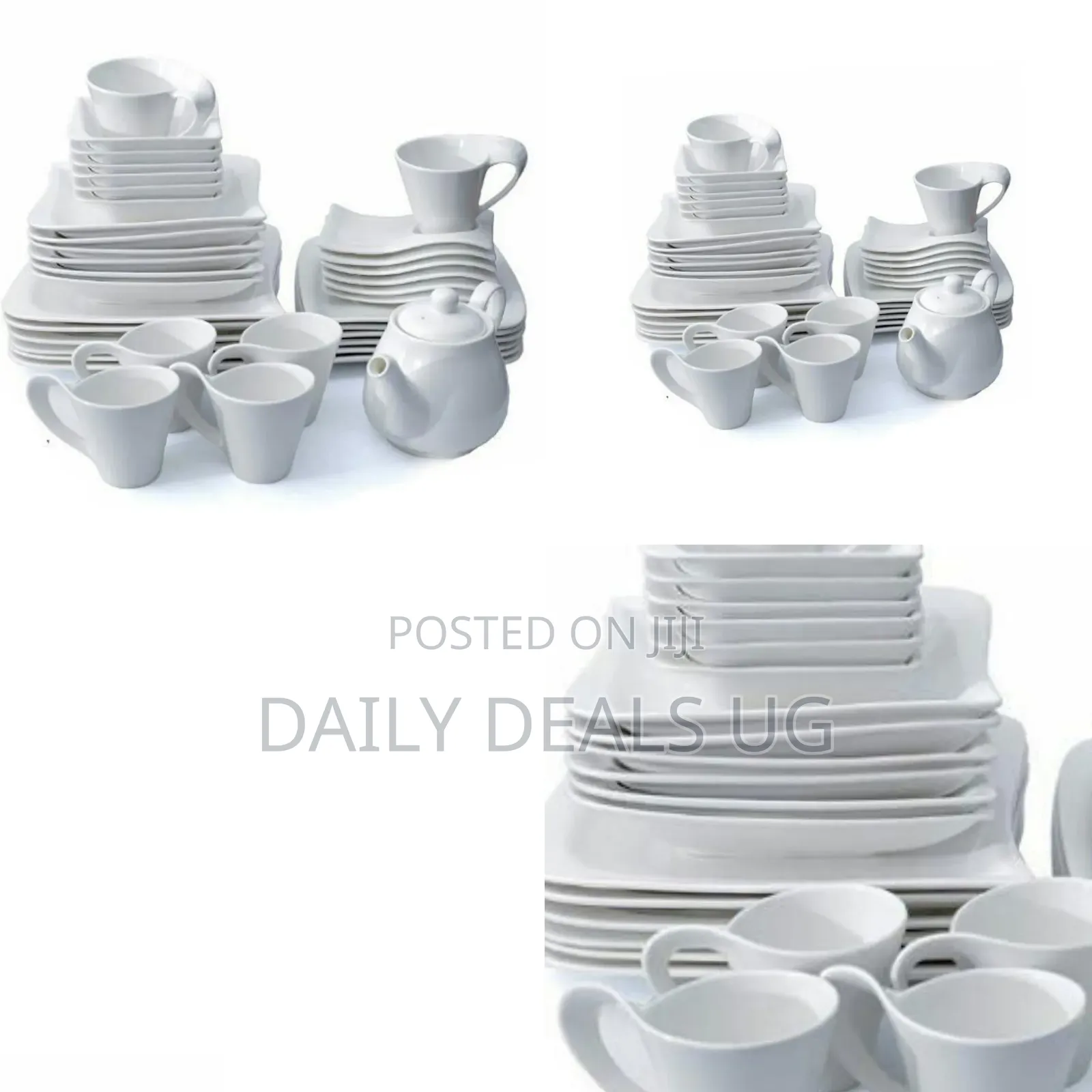 Other 37-Piece White Square Dinner Set