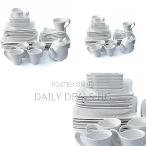 Other 37-Piece White Square Dinner Set