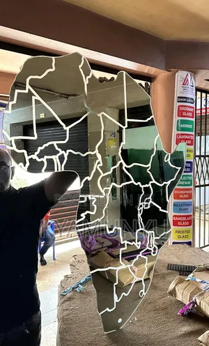 African Map Mirror