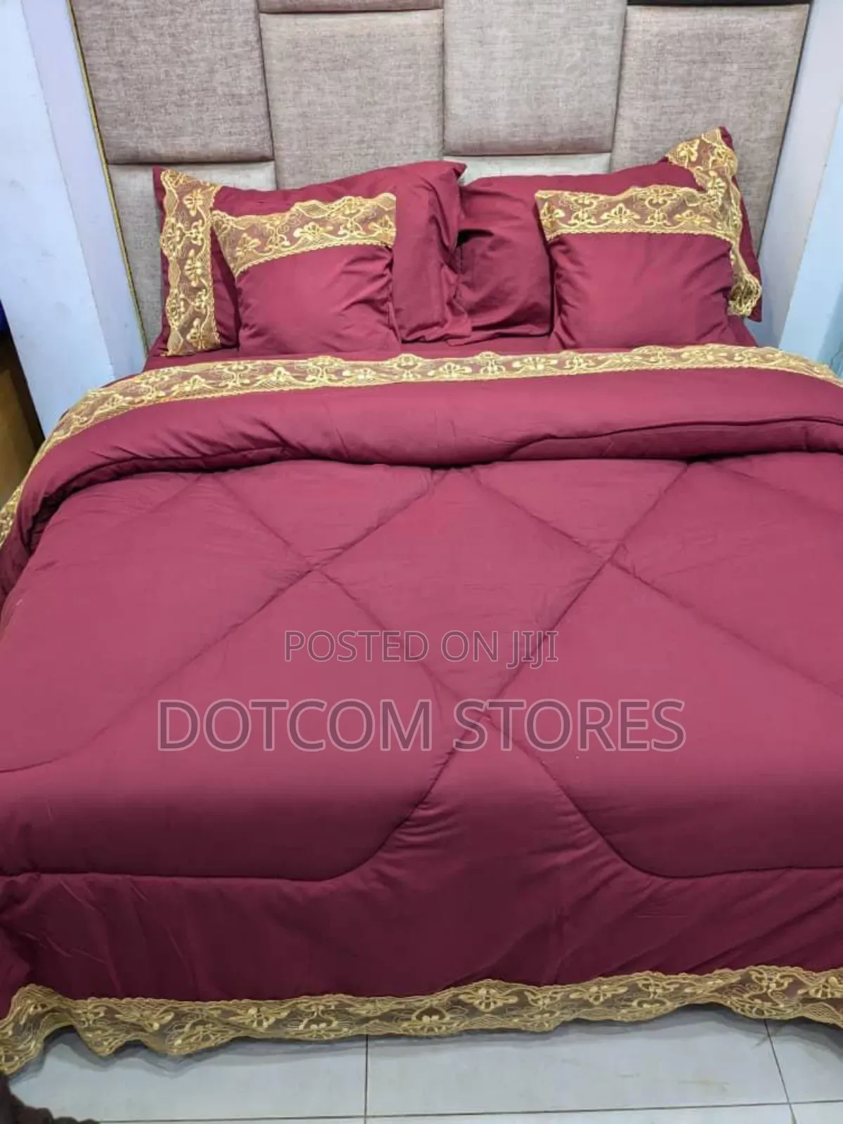 6pc Quilt Duvet Laced Set