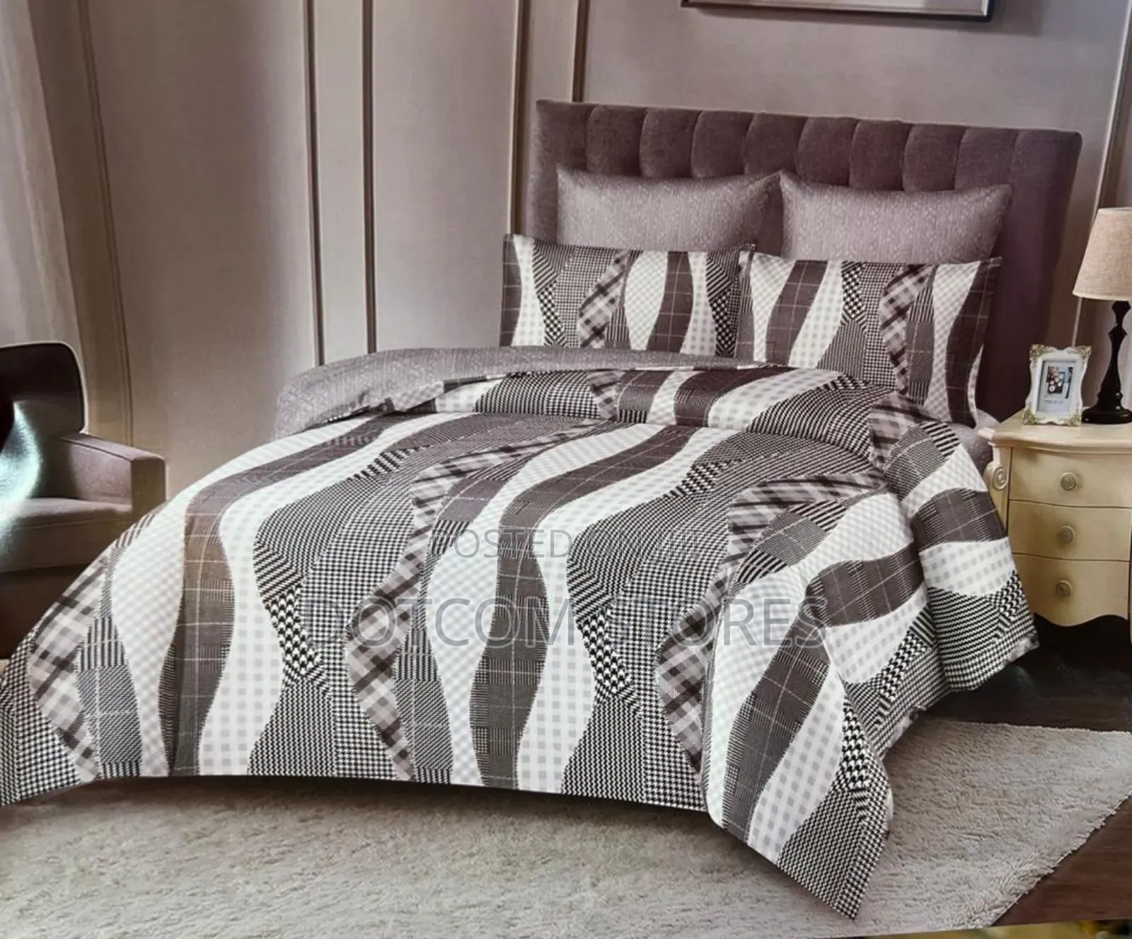 6pc Quilt Duvet Laced Set
