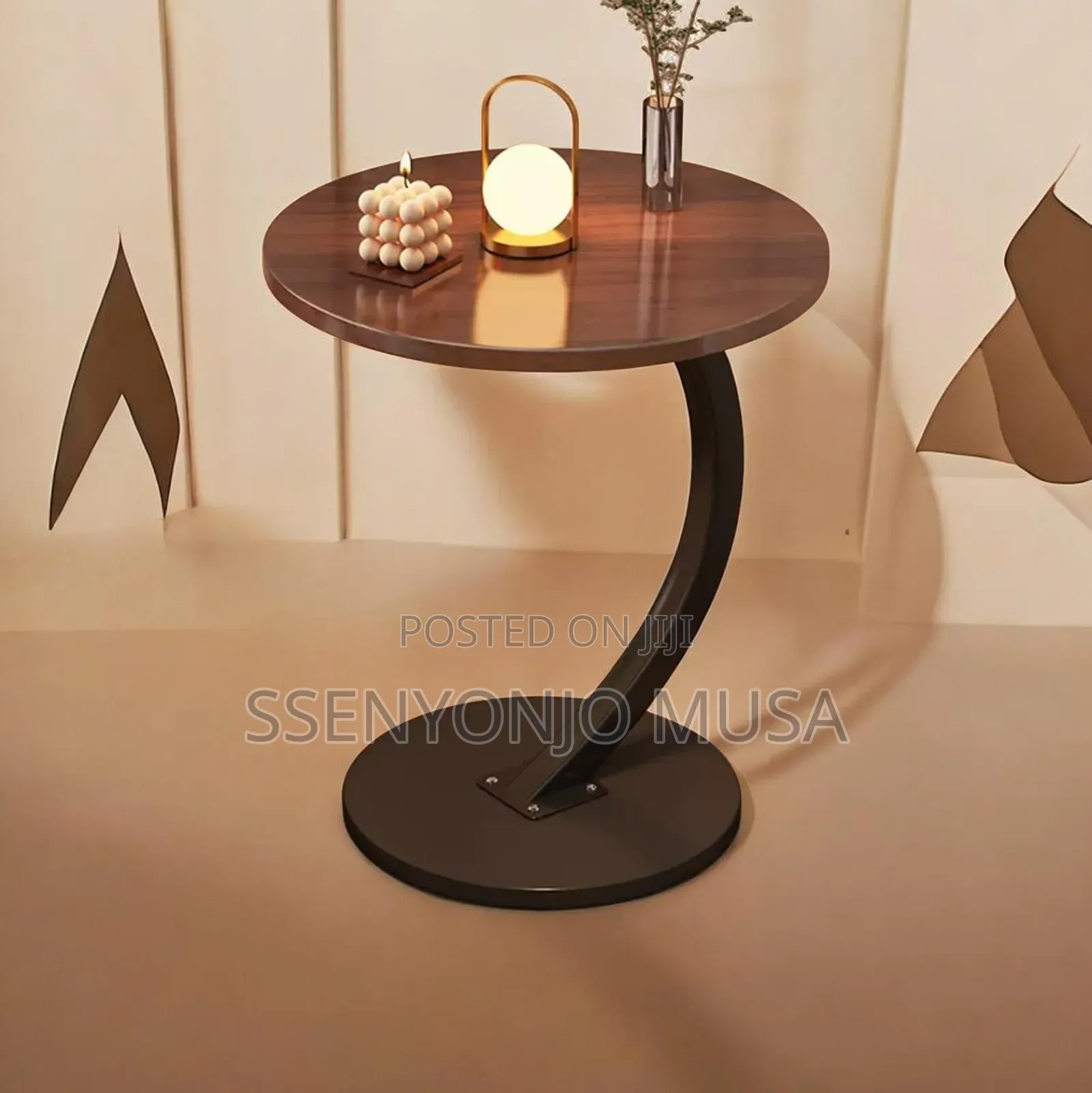 C-Shaped Coffee Table - Yellow