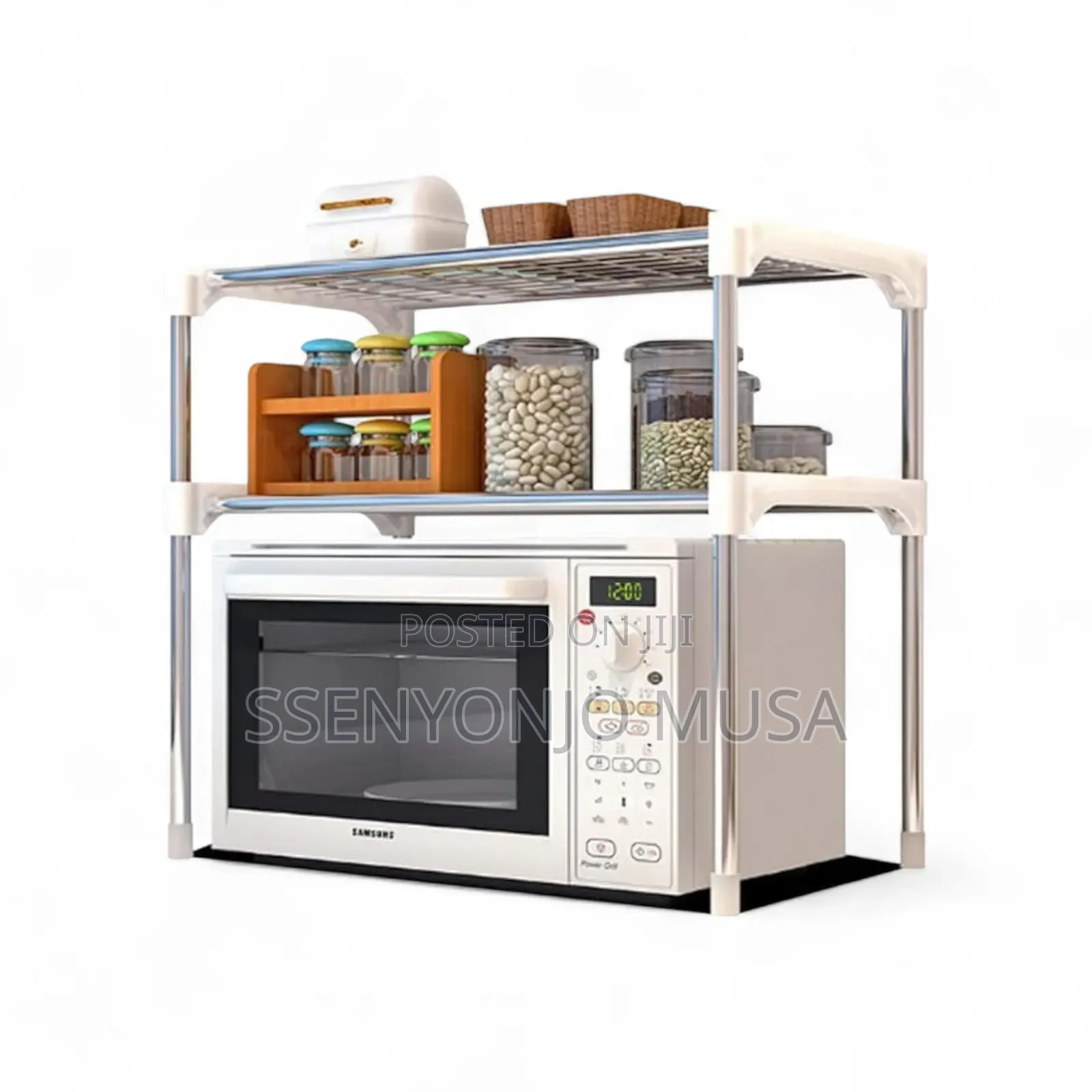 2-level Microwave Rack Kitchen Shelf -space-saving Storage
