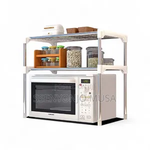 2-level Microwave Rack Kitchen Shelf -space-saving Storage