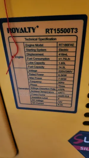 Diesel Generator Three Phase 7.5kva