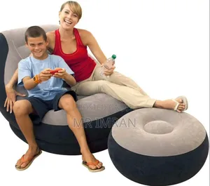 Inflatable Lounge Chair and Ottoman Set