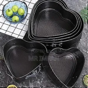 5pc Heart-Shaped Springform Pan Set