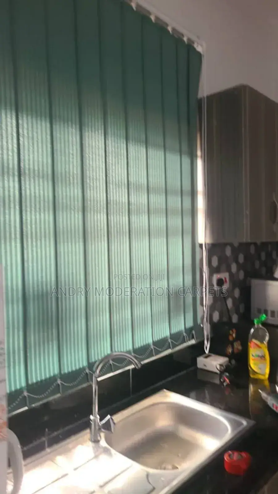 Dark Green Vertical Blind Curtains