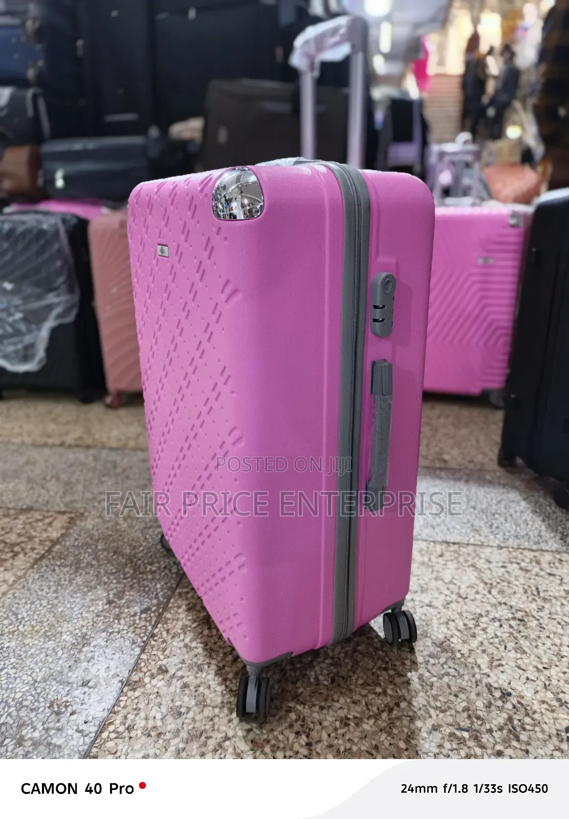 Luxury Rubber Plastic Suitcase. Extra Large Size