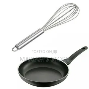 2 In1 Combo of 1 Egg Whisk Mixer and 1 Non-Sticky Frying Pan