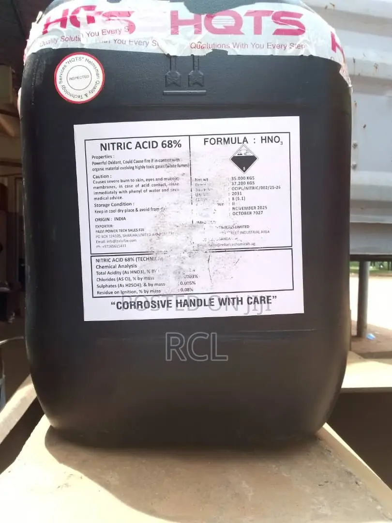 Nitric Acid 68% 35kg Jerrycans