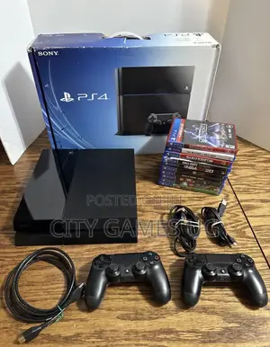 Sony Playstation 4 500gb Black Ps4 10 Games 2 Sony Controllers/