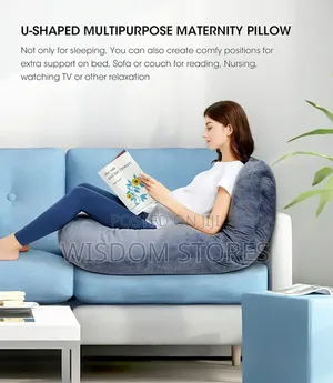 U Shaped Full Body Maternity Pillow With Removable Jersey Cover