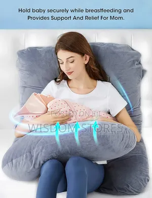 U Shaped Full Body Maternity Pillow With Removable Jersey Cover