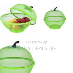 Decorative Green, Apple-Shaped Mesh Fruit Basket