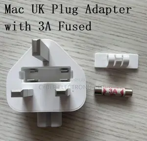 3 Prong Mac Ac Power Adapter Uk Standard Plug Uk Travel Charger