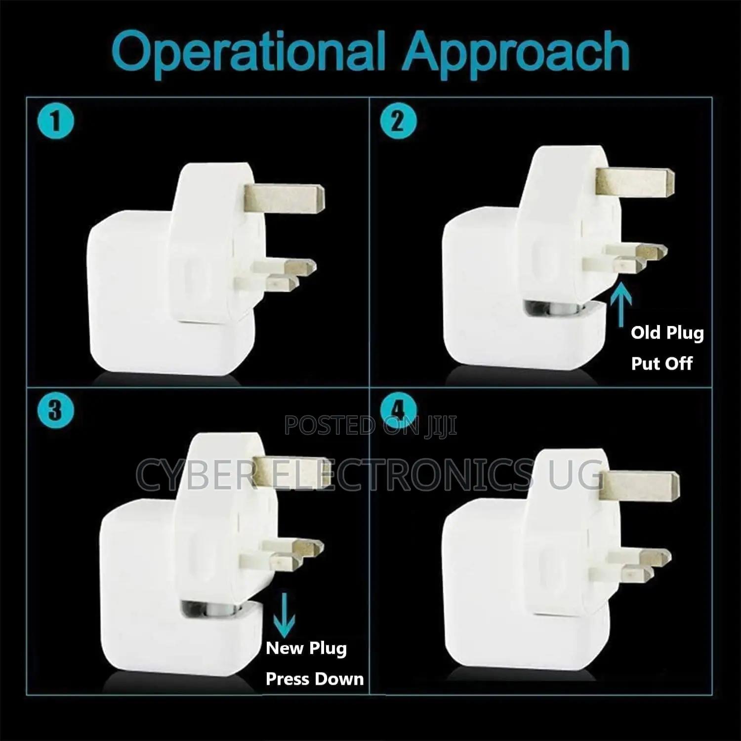 3 Prong Mac Ac Power Adapter Uk Standard Plug Uk Travel Charger