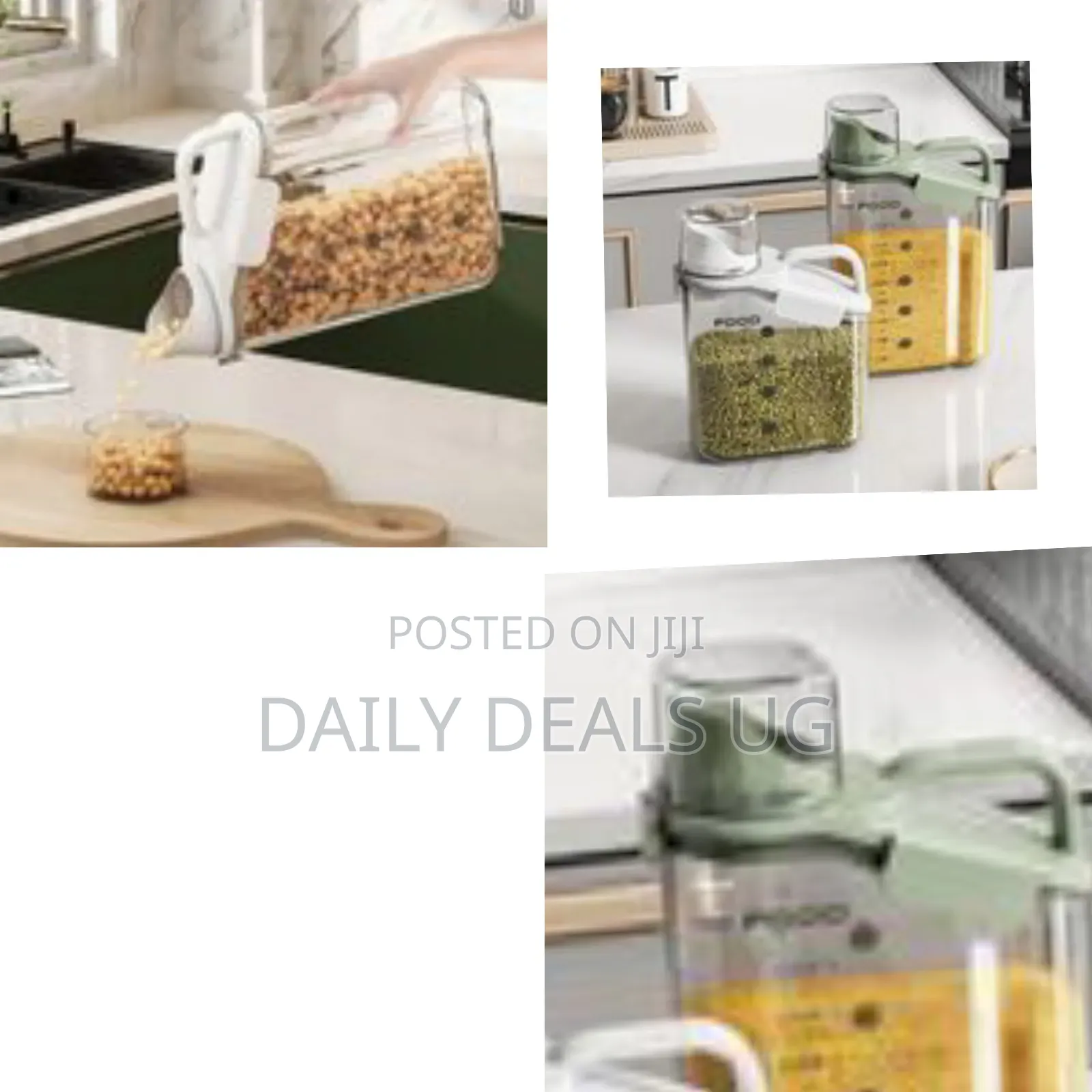 3 Pieces Multi-Functional Airtight Dry Food Storage Container