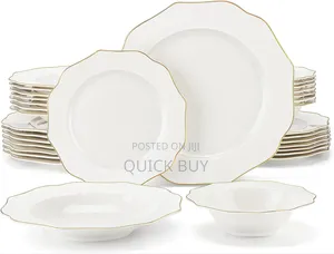 24-Pieces Malacasa Lotus Dinnerware Set