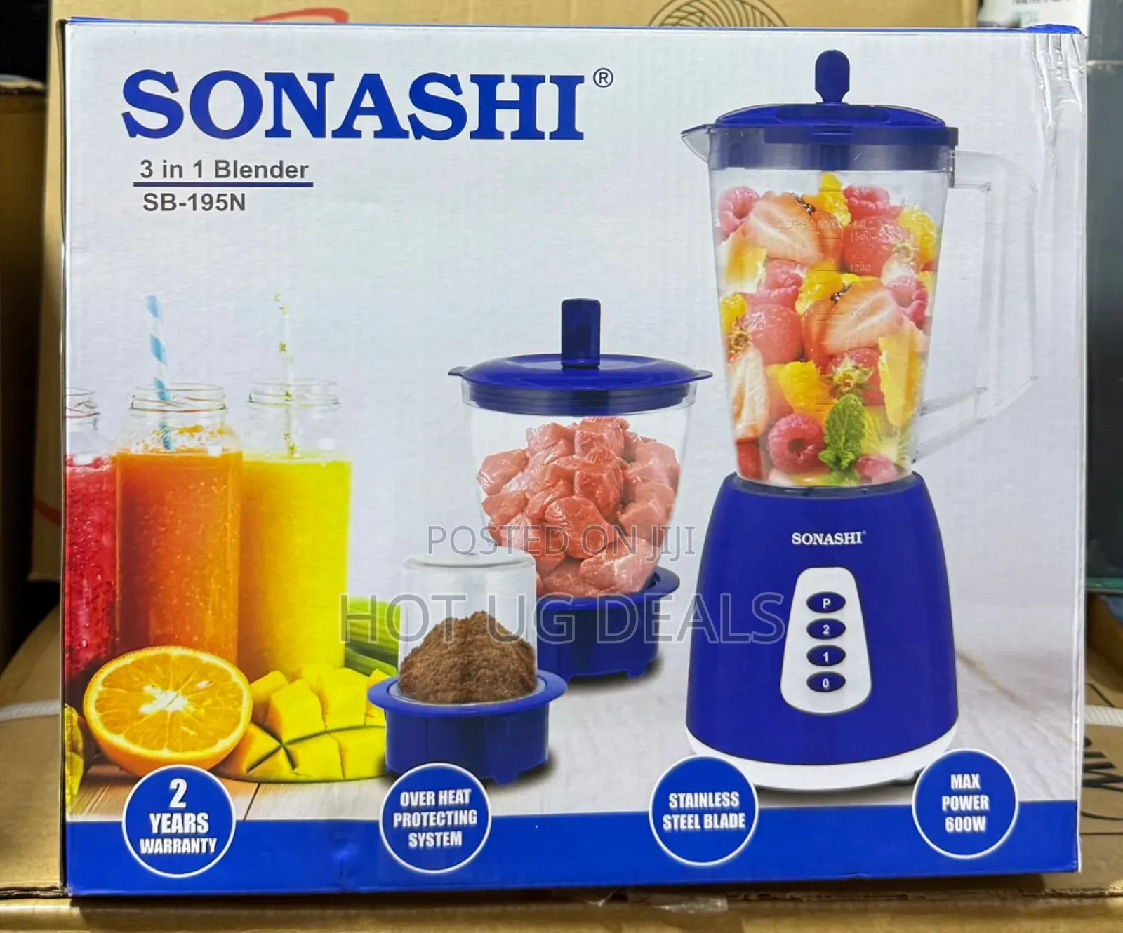 Sonashi 3-in-1 Blender 1.8l - Blue