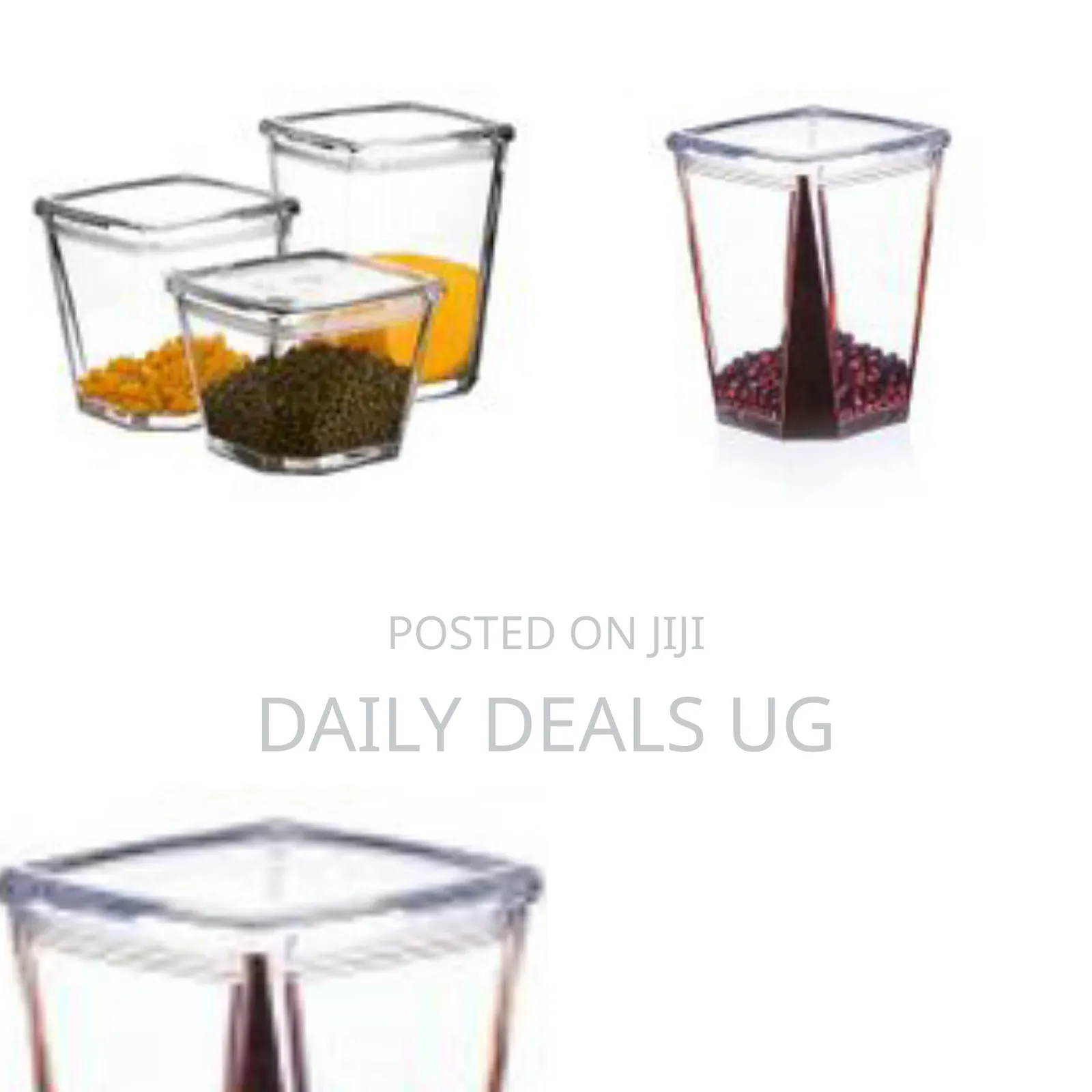 Clear Stackable Food Storage Jars