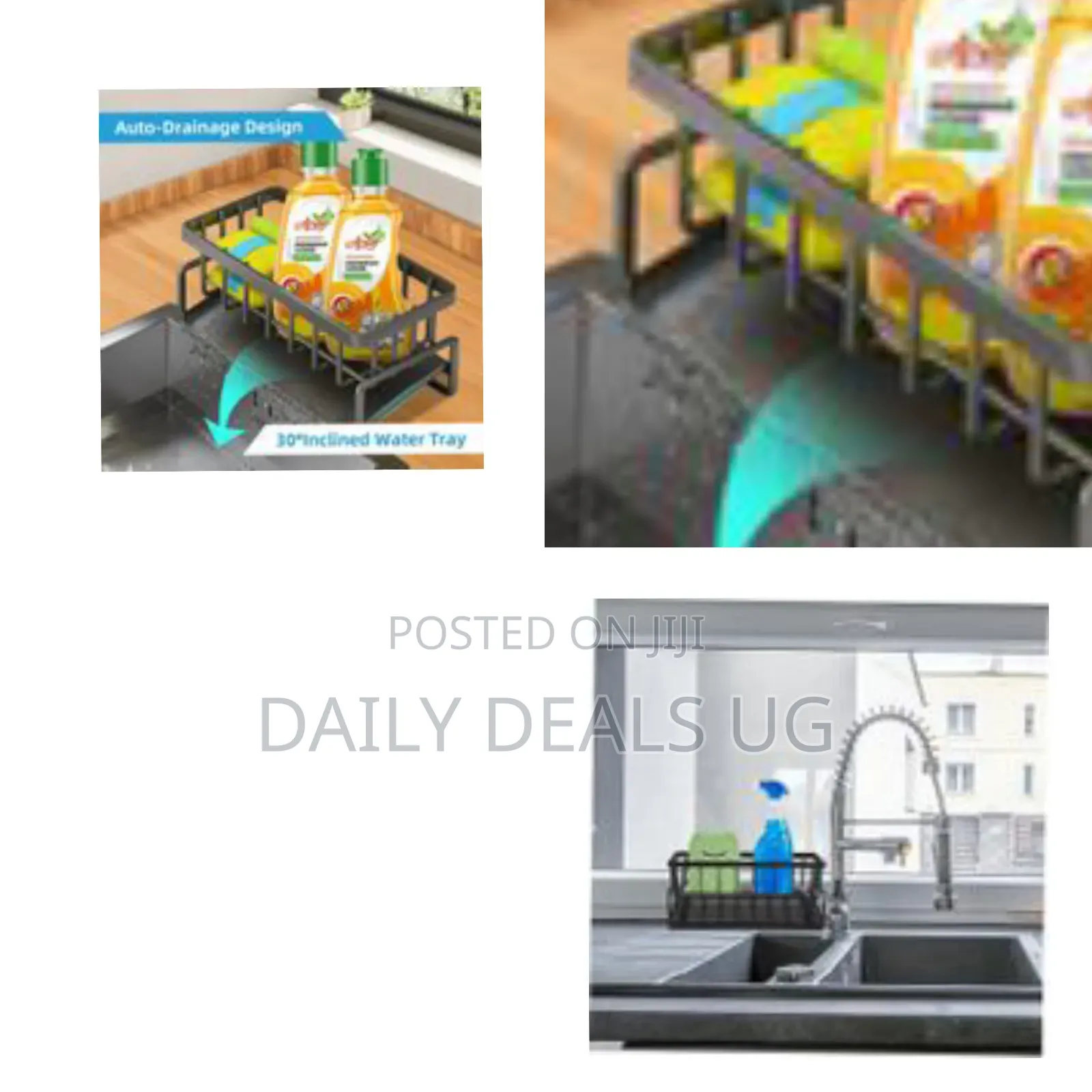Multi-Functional Kitchen Sink Caddy Organizer and Drain