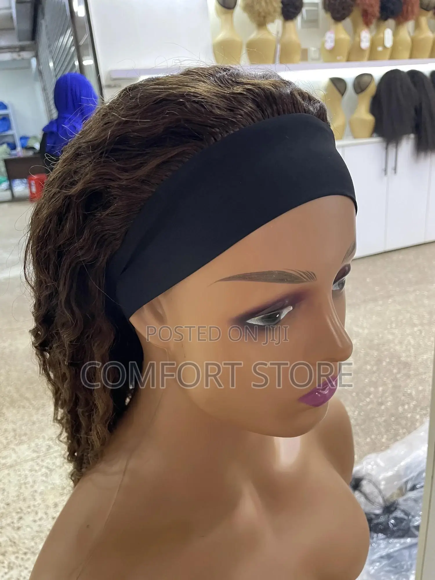 Head Band Wigs Deep Wave 18 Inches
