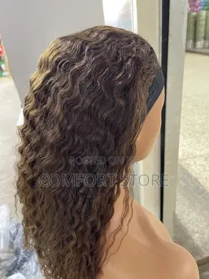 Head Band Wigs Deep Wave 18 Inches