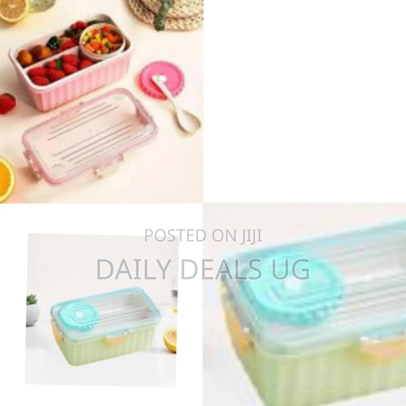 Portable Grid Leak-Proof Bento Lunch Box