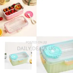 Portable Grid Leak-Proof Bento Lunch Box