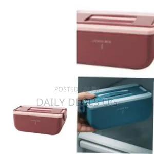 Portable Rectangular Bento-Style Lunch Box or Food Container