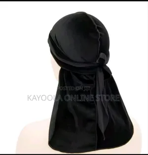 Unisex Velvet Durag Long Tail Head Wrap Bandana Beanies