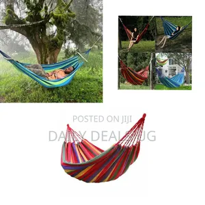Colorful Striped Canvas or Cotton Fabric Hammock