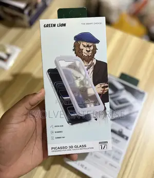 Green Lion Picasso 3d Glass With Alignment Tray for iPhone 17 Pro Max