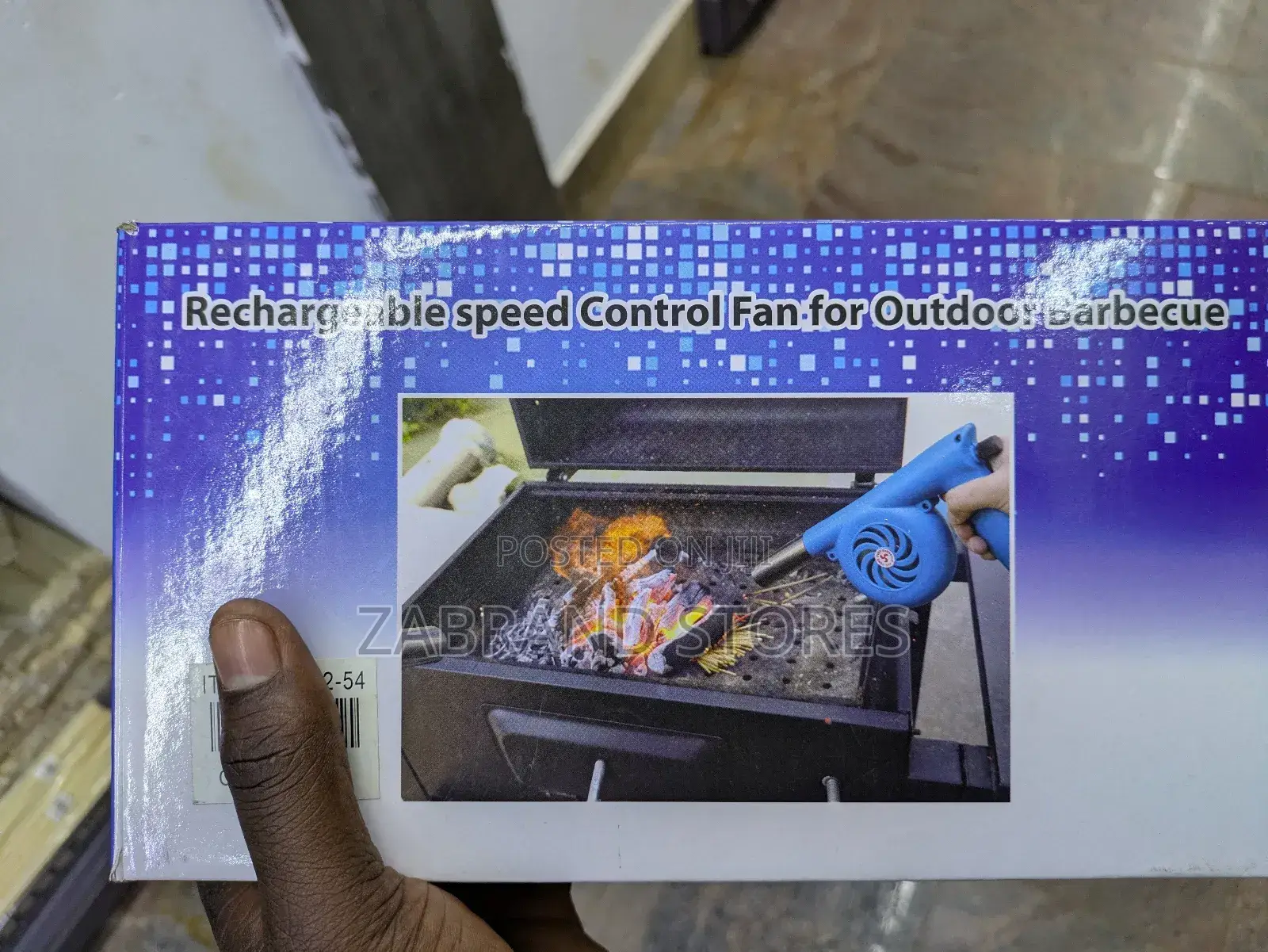 Rechargeable Speed Control Fan for Outdoor Barbecue